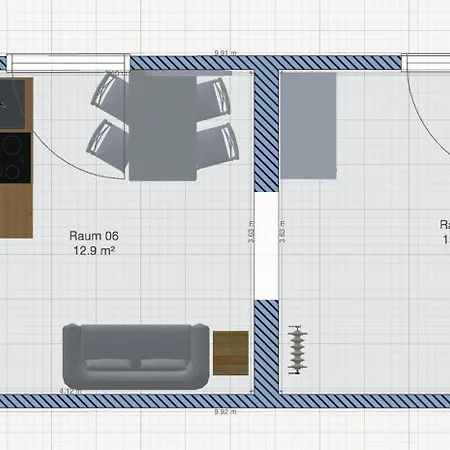 Apartman Emas 5 Mit 3 Einzelbetten, Kueche *