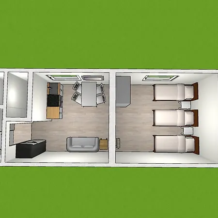 Emas 5 Mit 3 Einzelbetten, Kueche Apartment Krefeld